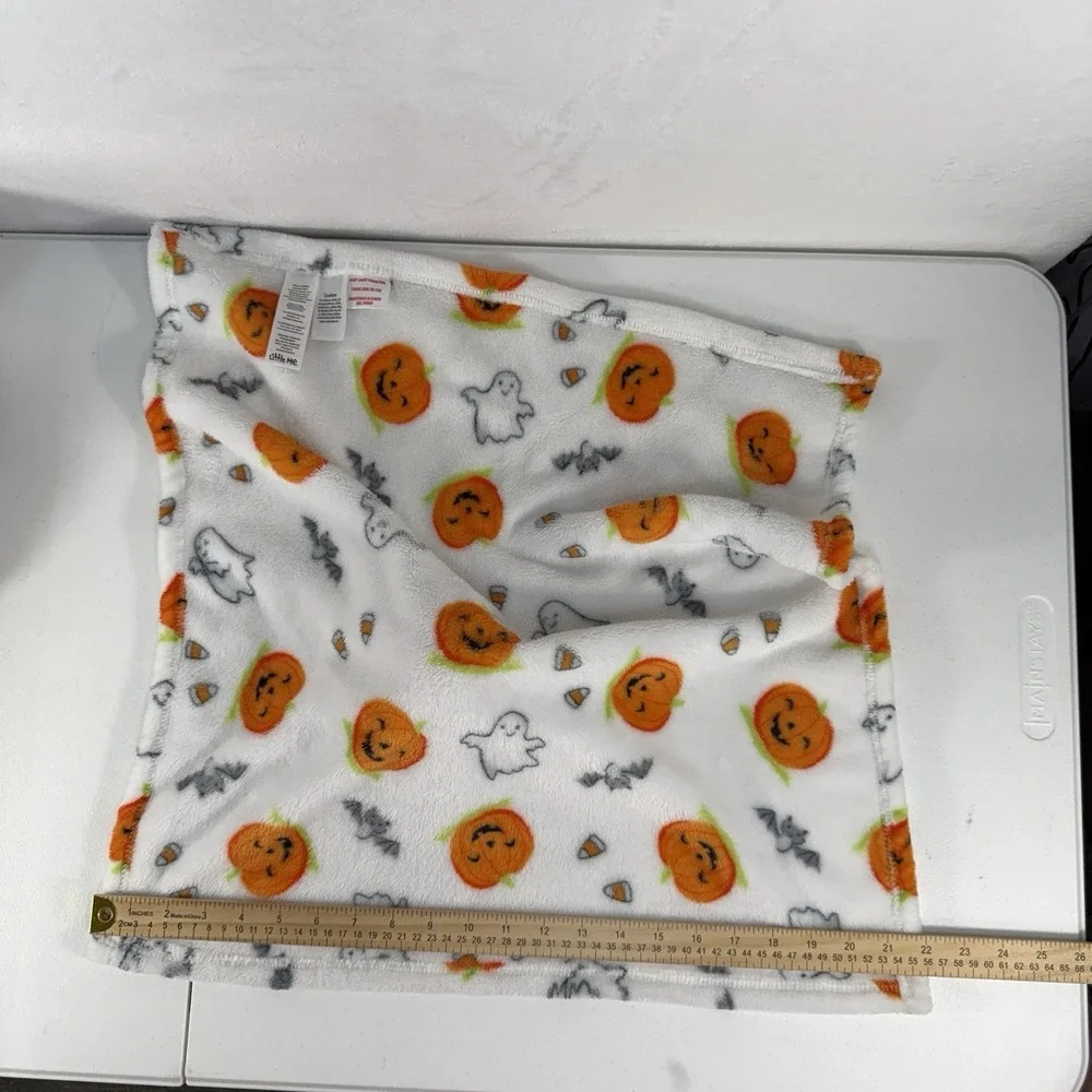 Little Me Pumpkin Halloween Lovey Security Blanket Bats Ghost Candy Corn Holiday